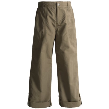 White Sierra Trail Roll-Up Pants - UPF 30 For Little and Big Girls