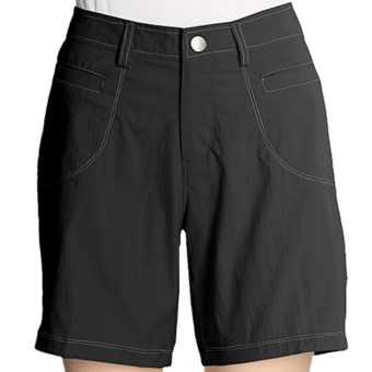 White Sierra Traveler Shorts (For Women) in Black