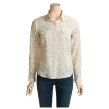 White Sierra Whitney Shirt - Cotton Gauze, Long Sleeve (For Women) in Cloud - Closeouts