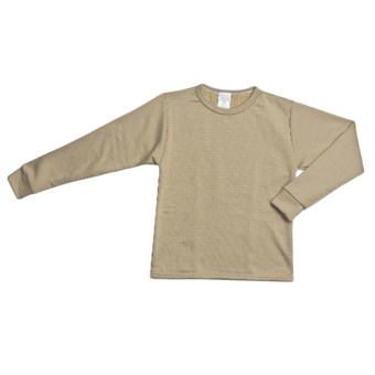 Wickers Expedition Weight Comfortrel® Top - Long Underwear, Long Sleeve (For Kids) in Tan