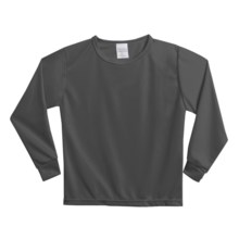 Wickers Long Underwear Shirt - Midweight, Moisture-Wicking, Long Sleeve (For Kids) in Dark Grey - 2nds