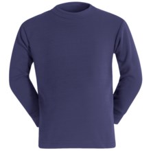 Wickers Long Underwear Shirt - Midweight, Moisture-Wicking, Long Sleeve (For Kids) in Navy - 2nds