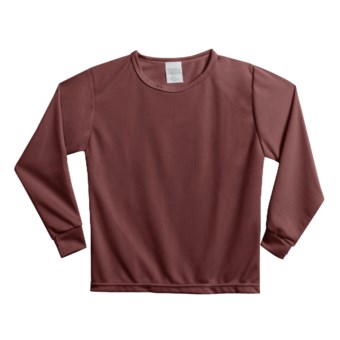 Wickers Long Underwear Shirt - Midweight, Moisture-Wicking, Long Sleeve (For Kids) in Plum