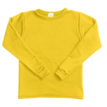 Wickers Long Underwear Shirt - Midweight, Moisture-Wicking, Long Sleeve (For Kids) in Yellow - 2nds