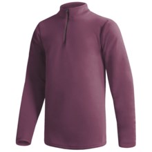 Wickers Long Underwear Shirt - Mock Zip, Long Sleeve (For Tall Men) in Berry - 2nds
