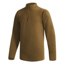 Wickers Long Underwear Shirt - Mock Zip, Long Sleeve (For Tall Men) in Brown - 2nds