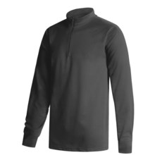 Wickers Long Underwear Top - Zip Mock Turtleneck, Midweight, Long Sleeve (For Tall Men) in Black - 2nds