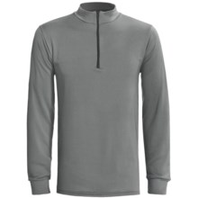 Wickers Long Underwear Top - Zip Mock Turtleneck, Midweight, Long Sleeve (For Tall Men) in Grey - 2nds