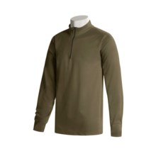 Wickers Long Underwear Top - Zip Mock Turtleneck, Midweight, Long Sleeve (For Tall Men) in Olive - 2nds
