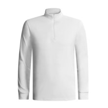 Wickers Long Underwear Top - Zip Mock Turtleneck, Midweight, Long Sleeve (For Tall Men) in White - 2nds