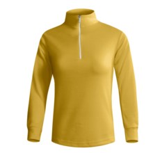 Wickers Midweight Base Layer Top - Zip Neck, Midweight, Long Sleeve (For Women) in Dark Gold - 2nds