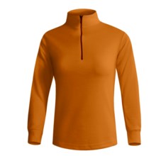 Wickers Midweight Base Layer Top - Zip Neck, Midweight, Long Sleeve (For Women) in Orange - 2nds
