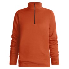 Wickers Mock Turtleneck Long Underwear Shirt - Zip Neck, Heavyweight, Long Sleeve (For Women) in Orange - 2nds