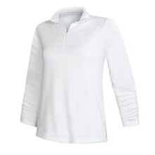 Wickers Mock Turtleneck Long Underwear Shirt - Zip Neck, Heavyweight, Long Sleeve (For Women) in White - 2nds