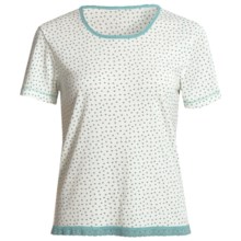 Wildbleu Heat Release Technology Shirt - Lace Hem, Short Sleeve (For Women) in Caribbean Dot - Closeouts