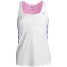 Wilson Passion Tank Top - UPF 30+, Built-In Sports Bra (For Women) in White/Super Pink - Closeouts