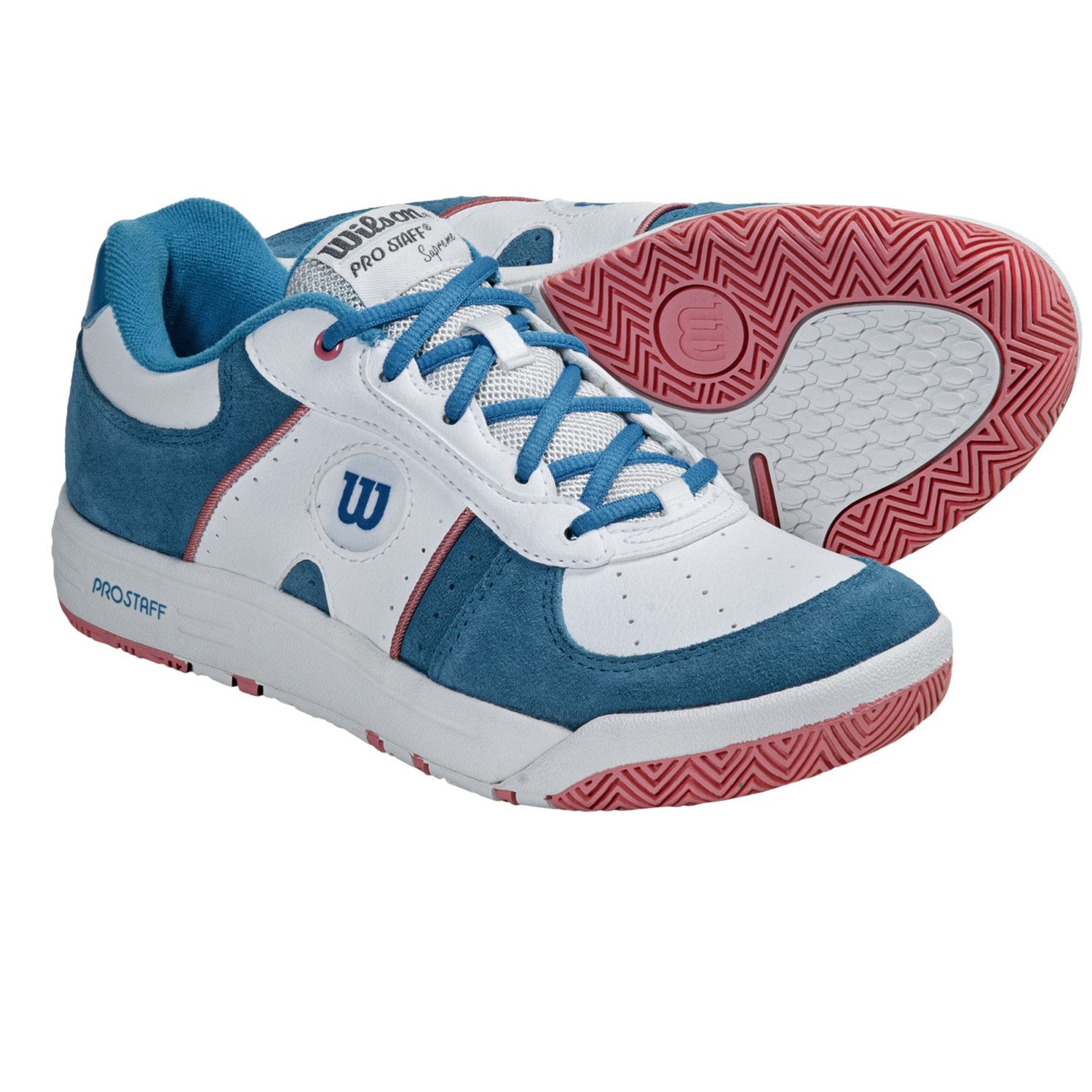 Staff Classic Supreme Tennis Shoes (For Women) in White/Cyan/Prep Pink