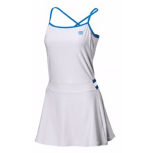 Wilson Sweet Spot Dress - UPF 30+, Built-In Shelf Bra, Spaghetti Straps (For Women) in White/Cyan - Closeouts
