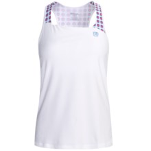 Wilson Sweet Spot Racerback Tank - UPF 30+ in White/Cyan - Closeouts