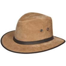 Wind River by Bailey Pacific Outback Hat - Leather, Pinch Crown (For Men and Women) in Tan - Closeouts