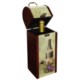 Wine Line Decorative Wooden Wine Case - 1-Bottle Holder