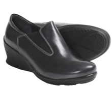 Wolky Aspire Wedge Heel Shoes - Leather (For Women) in Grey Patent - Closeouts