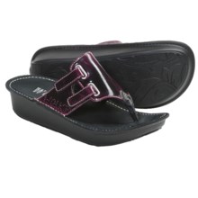 Wolky Escape Sandals (For Women) in Purple Marbled Patent - Closeouts