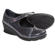 Wolky Hume Wedge Mary Janes (For Women) in Grey Patent - Closeouts