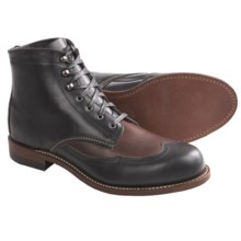 Wolverine 1000 Mile Addison Two-Tone Wingtip Boots - Factory 2nds, Leather (For Men) in Black/Brown - 2nds
