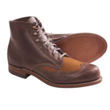 Wolverine 1000 Mile Addison Two-Tone Wingtip Boots - Factory 2nds, Leather (For Men) in Brown/Tan - 2nds