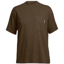Wolverine Mason Pocket T-Shirt - Interlock Jersey Cotton, Short Sleeve (For Men) in Bison - Closeouts
