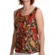 Womyn Twill Print Shirt - Multi-Ruffle, Sleeveless (For Women)