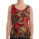 Womyn Twill Print Shirt - Single Ruffle, Sleeveless (For Women)