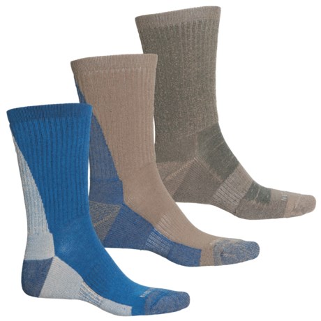 Merrell Wool-Blend Day Hiking Socks - 3-Pack, Crew (For Men and Women) - BLUE (M/L )