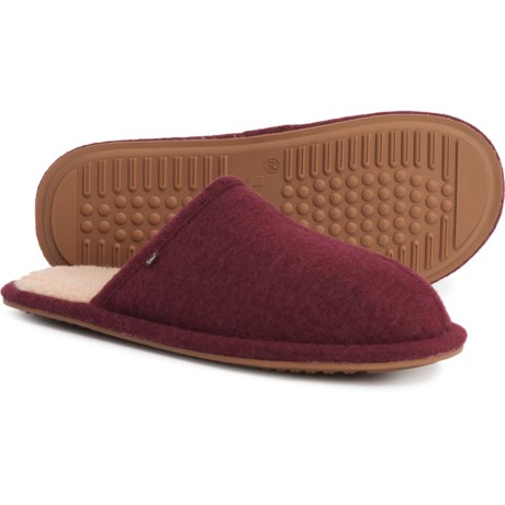 UPC 883139193481 product image for Wool-Like Scuff Slippers (For Men) - RED (L ) | upcitemdb.com