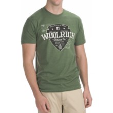 Woolrich Adventure T-Shirt - Short Sleeve (For Men) in Heather Dark Green - Closeouts