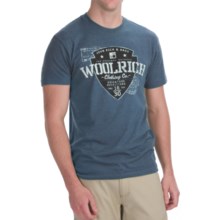 Woolrich Adventure T-Shirt - Short Sleeve (For Men) in Heather Marine - Closeouts