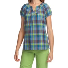 Woolrich Amaryllis Shirt - Organic Cotton, Short Sleeve (For Women) in Lighter Blue Moon - Closeouts