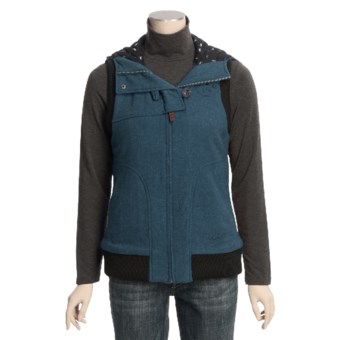 Woolrich Amira Embroidered Vest - Wool, Insulated (For Women) in Majolica Blue Heather