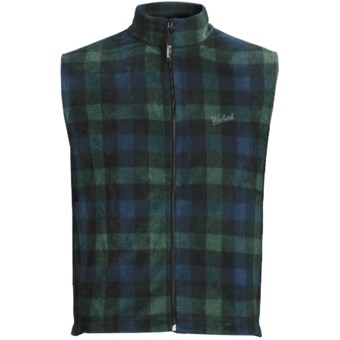 Woolrich Andes Fleece Plaid Vest (For Men) in Black Watch