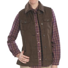 Woolrich Blacktail Vest - Waxed Twill, Insulated (For Women) in Dark Roast - Closeouts
