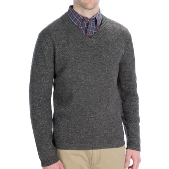 Woolrich Brookford Sweater - Lambswool (For Men) in Charcoal Heather