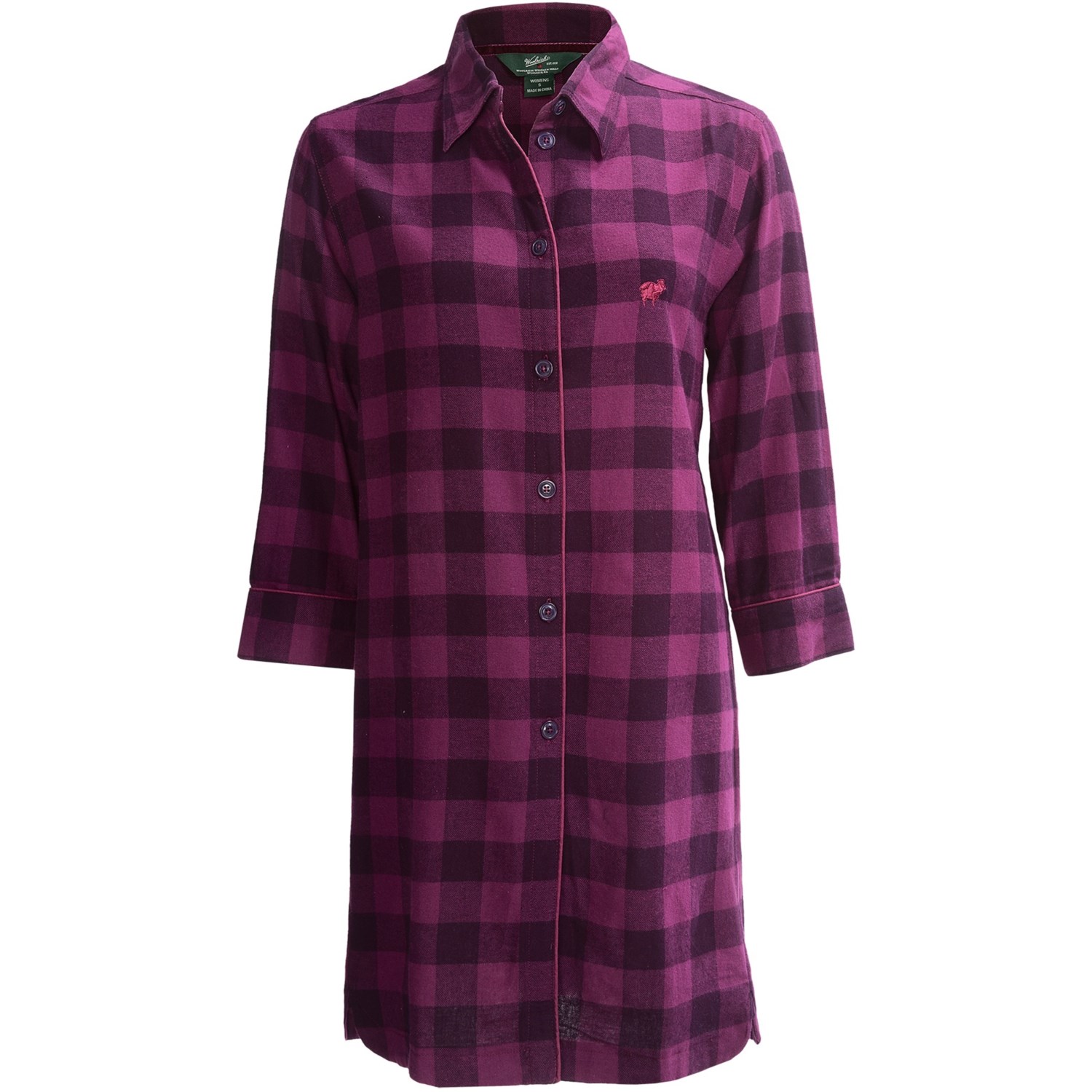 Woolrich Buffalo Check Flannel Nightshirt - Long Sleeve (For Women)