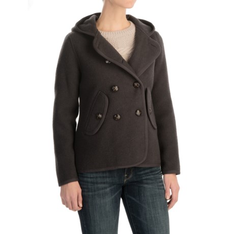 Woolrich Century Wool Peacoat Button Front (For Women)
