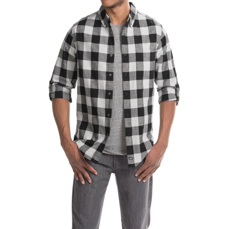 Woolrich Chambray Buffalo Check Shirt - Snap Front, Long Sleeve For Men