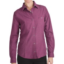 Woolrich Chamois Flannel Shirt - Snap Front, Long Sleeve (For Women) in Mulberry Heather - Closeouts