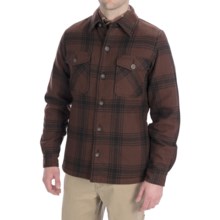 Woolrich Charley Shirt Jacket - Wool (For Men) in Woodchip Windowpane - Closeouts