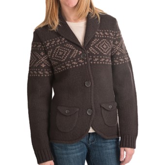 Woolrich Chester Valley Sweater - Lambswool (For Women) in Dark Roast