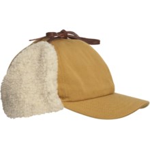 Woolrich Cotton Oilcloth Cap - Sherpa-Lined Ear Flaps (For Men) in Buck - Closeouts