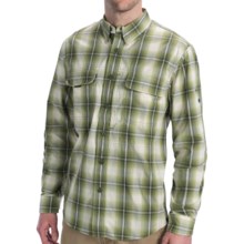 Woolrich Cross Country Pattern Tech Shirt - UPF 40+, Roll-Up Long Sleeve (For Men) in Pesto - Closeouts